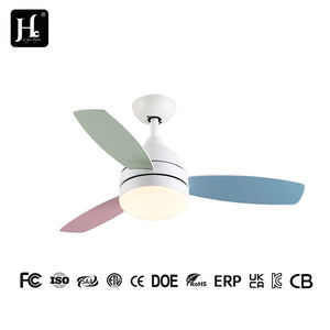 พัดลมเพดานห้องนั่งเล่นห้องนอนทันสมัย, พัดลมเพดานแบบเรียบง่ายไร้เสียง, พัดลมเพดานพร้อมรีโมทคอนโทรลและไฟ LED - Product Image 3