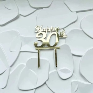 ECCOBELLA Decoración <span class=keywords><strong>de</strong></span> Pastel <span class=keywords><strong>de</strong></span> Acrílico Estilo Ins para <span class=keywords><strong>Cumpleaños</strong></span> <span class=keywords><strong>18</strong></span>, 21, 30, 40, 50, 60, Reutilizable, Suministros para Pastel <span class=keywords><strong>de</strong></span> Feliz <span class=keywords><strong>Cumpleaños</strong></span> - Product Image 4