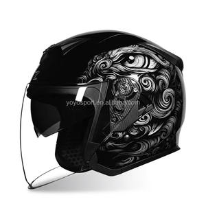 Casco de Motocicleta Personalizado Unisex Más Popular, Casco Retro de ABS para Motocicleta y Bicicleta, Casco Abierto 4/3 - Product Image 5
