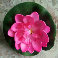 Ensemble de fleurs de nénuphar artificielles colorées décor d'étang flottant réaliste pour jardin Halloween pâques nouvel an chinois nouvel an