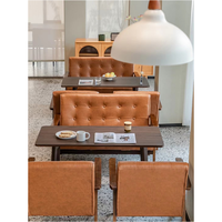 Table et chaise commerciales modernes de meubles d'hôtel de sofa de cabine de café et pour le restaurant