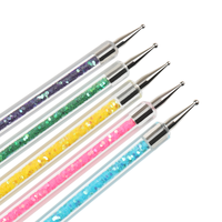 BQAN – stylo Double tête pour peinture Gel UV, dessin acrylique, brosse à ongles, Nail Art, Point, Point, stylo, 5 pièces, Kit d'outils de manucure