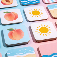 Sous-verres ronds en carton absorbant 60 pt, vente en gros, sous-verres en papier pour bar, sous-verres à bière pour boissons