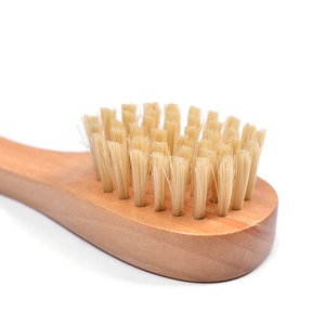 Spazzola per il viso di promozione all'ingrosso di colore naturale in legno e setola di cinghiale spazzola per la pulizia del viso - Product Image 4