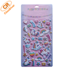 <span class=keywords><strong>Adesivi</strong></span> in Schiuma 3D Personalizzati, Rimovibili e Riutilizzabili, Unicorno Carino per Bambine, Stampa UV Ecologica e Durevole - Product Image 1