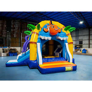 Château Gonflable Monde Marin <span class=keywords><strong>avec</strong></span> Toboggan et <span class=keywords><strong>Piscine</strong></span>, Thème Poulpe et Poisson-Pie, Combo Gonflable Extérieur pour Enfants à Vendre - Product Image 3