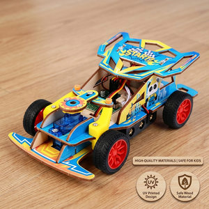 Coche de Carreras de Madera Ecológico e Inodoro con Control Remoto, <span class=keywords><strong>Kit</strong></span> de Bricolaje STEM, Coche RC, Juguetes Educativos para <span class=keywords><strong>Niños</strong></span> - Product Image 6