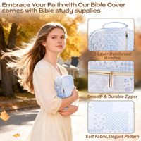 Housse de protection pour Bible unisexe, étanche, kit de fournitures d'étude et de journalisation, étui de transport pour livres, cadeaux chrétiens pour maman, femme, amies