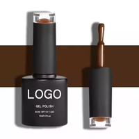 Haute qualité 25 couleurs marron LED UV Gel vernis à ongles ensemble longue durée 12ml Soak-Off Design Logo résine matériel pour Nail Art