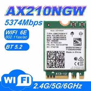 การ์ดไวไฟแบบดูอัลแบนด์ I-ntel AX210NGW M.2 NGFF ความเร็ว 2.4Gbps 802.11AX ไร้สาย <span class=keywords><strong>Wi</strong></span>-<span class=keywords><strong>Fi</strong></span> <span class=keywords><strong>6</strong></span> อินเทอร์เฟซ USB 8265NGW/9260AC <span class=keywords><strong>AX200</strong></span> - Product Image 5