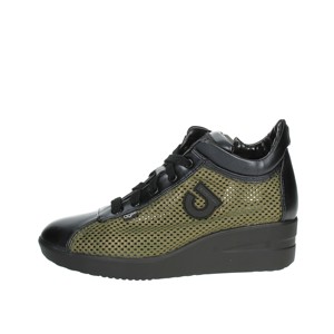 Scarpe Jackie basse 226 sandali con zeppa nero/verdastro scarpe eleganti - Product Image 1
