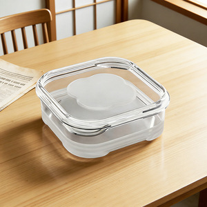 Transparent food storage boxes for refrigerators, kitchens, vegetables, frozen meat, and other <b>plastic</b> sealed <b>containers</b>. - Product Image 5