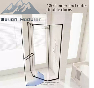 Mampara de Ducha Moderna de Lujo Wayon con Marco Negro en Forma de Diamante y Vidrio Templado Fácil de Limpiar para Baño de Casa y Hotel - Product Image 2