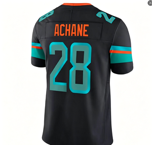 Maglia da Calcio 2026 Uomo Donna Ragazzo Stile Caldo 28 DeVon Achane Cucita 2 Willis 13 Marino S-3XL Ingrosso, Dropshipping - Product Image 5