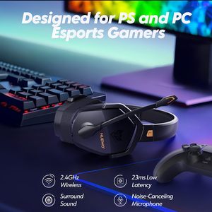 Auriculares Inalámbricos para Juegos NUBWO G06 con Cancelación <span class=keywords><strong>de</strong></span> Ruido, Supraaurales, 2.4g, Reducción <span class=keywords><strong>de</strong></span> Ruido, Estéreo, Conectores USB con Micrófono - Product Image 3