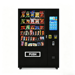 High Capacity Secure <strong>Lock</strong> LED Lighting Automatic Vending <strong>Machines</strong> Snacks and <strong>Drinks</strong> for Retail - Product Image 1