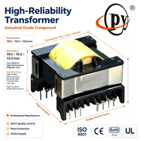 Transformateur de puissance toroïdal horizontal haute fréquence, entrée 110V, sortie 380V, pour l'électronique mobile