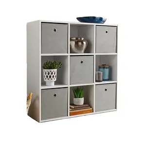 Espositore libreria 9 bianco multiforme 3x3 cubo scaffali di stoccaggio