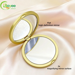 Double Sided Compact <b>Mirror</b> 2X Magnification Foldable Pocket Makeup <b>Mirror</b> Portable Travel Cosmetic <b>Mirror</b> for Daily Touch Up - Product Image 1