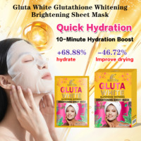 ROUSHUN Masque facial en feuille au glutathion Gluta White 7 jours pour éclaircir, illuminer et hydrater