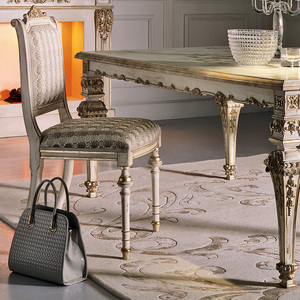 <span class=keywords><strong>Tavolo</strong></span> da Pranzo Rotondo <span class=keywords><strong>Moderno</strong></span> Francese di Lusso in Legno Massello per 6 Persone, Assemblato, con Intagli in Legno e Design <span class=keywords><strong>Barocco</strong></span> Antico - Product Image 4