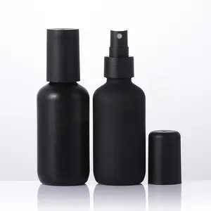 Vaporisateur de brume noire 4oz, bouteille en plastique de 100ml emballage de cosmétiques bouteilles de pulvérisation de brume Fine mate pour hommes bouteilles de parfum