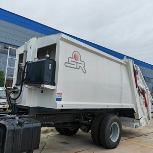 Camion compacteur de déchets à carrosserie fermée 10m³ 12m³ Diesel Manuel Chargement arrière Véhicule de collecte et de transport de déchets - Product Image 4