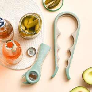 Abrelatas multifuncional 4 en 1, abridor de botellas de bebidas, abridor de tapas de cuatro posiciones, abridor de tapas antideslizante, 2 uds. - Product Image 5