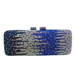 Women Shiny Gradient Rhinestone Evening <b>Bag</b> Fashion Purse Stylish Crystal Rectangle <b>Clutch</b> Purse <b>for</b> <b>Wedding</b> Holiday Celebration - Product Image 1