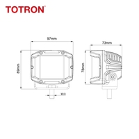 Feux latéraux 26W 6000K ambre/blanc avec lumière d'avertissement pour camion, jeep, SUV, tout-terrain