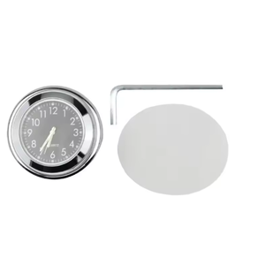 Universel 7/8 "Étanche Chrome Moto Vélo <span class=keywords><strong>Guidon</strong></span> Mont Quartz Horloge <span class=keywords><strong>Montre</strong></span> En Aluminium Lumineux Horloge Moto Noir Accessoire - Product Image 4