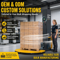 Machine d'emballage automatique électrique à film étirable avec sangle en PP pour canettes et cartons dans la logistique alimentaire et les emballages de boissons