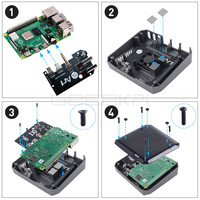 Boîtier en aluminium Geeekpi ARGON ONE V2 pour Raspberry Pi 4 Modèle B Fabriqué en Chine F645