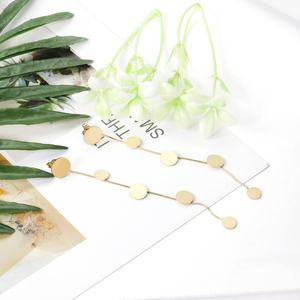 Pendientes de Cadena de Diseño Único, Chapados en Oro, de Acero Inoxidable, para Bodas y Fiestas, Joyería de Moda Económica para Mujer - Product Image 2