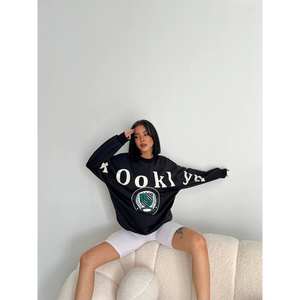 Sudadera Oversize Estampada Brooklyn para Mujer, 340g, Tejida, Transpirable, de Manga Larga y Cuello Redondo - Product Image 2