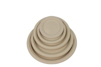Ensemble de vaisselle jetable biodégradable et compostable en bambou avec couvercle alimentaire sécurisé pour hôtels et fêtes, fabriqué à partir d'assiettes en papier