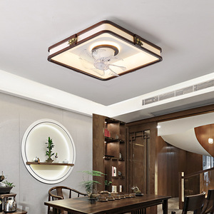 <b>Ceiling</b> Fan <b>Light</b> <b>Led</b> 15-30 Sqm Bedroom Study Room Silent Fan <b>Light</b> With Oscillating Function Modern Chinese Style - Product Image 2
