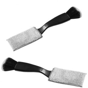 Brosses de nettoyage multifonctionnelles en plastique à poils souples en nylon et laine pour les aérations et le tableau de bord de voiture - Product Image 1