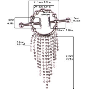 QKKQ Bondage BDSM pinzas para pezones cadenas triples masajeador pinzas para pecho juguete sexual esclavo SM juego Labia clítoris Clips para mujer y hombre - Product Image 3