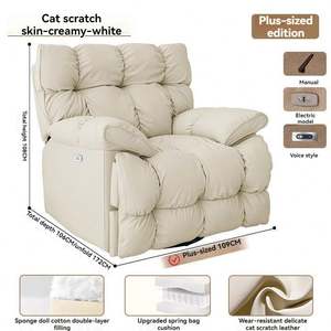 2026 Sofá Reclinable de Lujo GEDO, Sillón Masajeador Eléctrico Multifuncional de Tela, Venta Caliente para Sala de Estar - Product Image 3