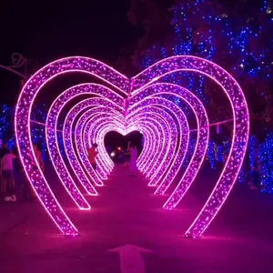 Xmas ornament giant LED motif lighting outdoor LOVE christmas heart decoration for shopping center