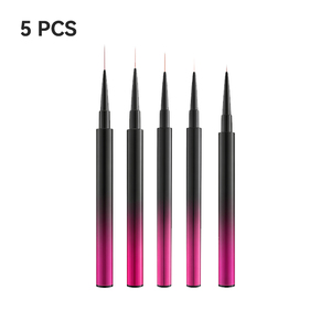Pinceau à ongles avec manche métallique, pointe ovale et fine, poils en nylon, outil de peinture au gel OEM pour la décoration d'ongles haut de gamme en salon - Product Image 2
