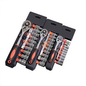 Jeu de clés à douilles de 12 pièces, kit d'outils à cliquet, kit de réparation automobile - Product Image 1