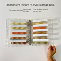 Album de rangement magnétique pour nail art, motif rétro, styles losanges, feuille acrylique haute transparence, présentoir texturé