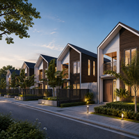 Maison modulaire à deux étages en ossature légère en acier avec un design contemporain, une structure écoénergétique et des solutions de logement modulaires personnalisées