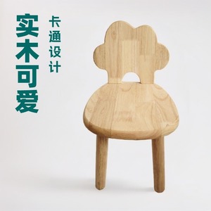 Tabouret pour enfants en bois massif, forme nuage, chaise bébé durable, siège bas, meubles pour enfants - Product Image 4