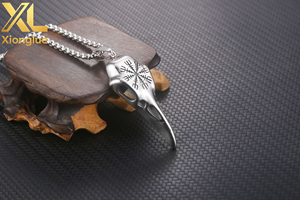 Collier Pendentif Oiseau Géométrique Animalier Viking Plaqué Or 18K Or 10K Style Hiphop - Product Image 6