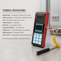 Testeur de dureté Leeb portable numérique avec imprimante thermique intégrée pour l'inspection et le contrôle de la qualité des métaux et des matrices
