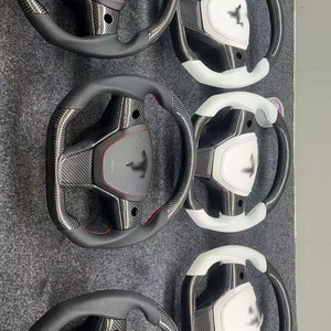 พวงมาลัยคาร์บอนไฟเบอร์สำหรับ Tesla Model 3 Y แบบมีระบบทำความร้อน ขายตรงจากโรงงาน อุปกรณ์ตกแต่ง - Product Image 3
