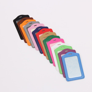 Imitation Leather Work ID <b>Card</b> Holder Printed PU Name Badges Employee Name Tags Student <b>Access</b> <b>Control</b> Badges Factory <b>Card</b> - Product Image 4